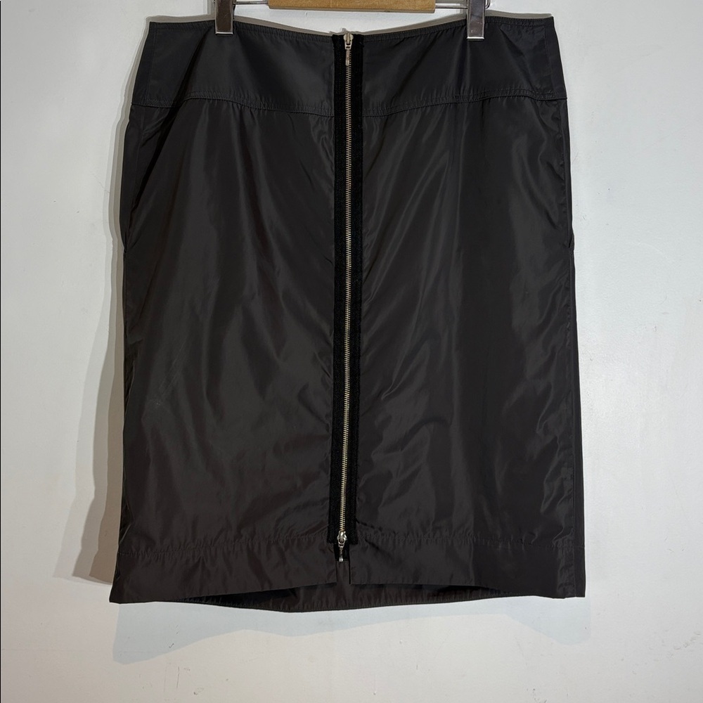 Ross Mayer Charcoal Nylon Tulip Skirt | Size 16 | Made in Canada - Picture 5 of 11